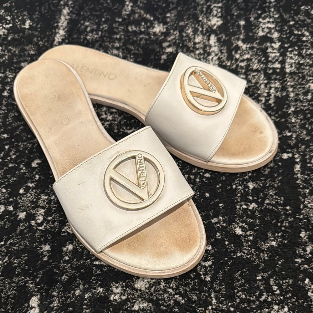 Valentino Women's White Slide Sandals
